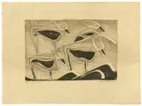 Kühe im Wind by Ewald Mataré, 1928, Farbholzschnitt auf Japanbütten, sold Jun 2018