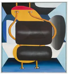 Technik II by Ulrich Knispel, 1968, Öl auf Leinwand im Künstlerrahmen, sold Dec 2017