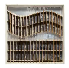 Ohne Titel by Leo Erb, 1952, Papprelief auf Kunststofffolie, in Holzrahmen montiert, sold Jun 2017