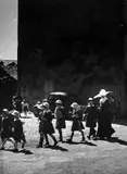 Ohne Titel (Schulkinder mit Nonne) by Brassaï, (Gyula Halász), Um 1936, Vintage. Silbergelatineabzug, sold Nov 2017