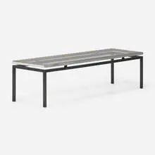 Coffee table by Modern, c. 1970, enameled and chrome-plated steel, glass, panga panga, sold Oct 2023