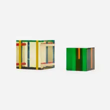 Cubos, set of two by Enzo Mari, c. 1965, resin, sold Aug 2023