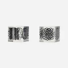 Cubos, set of two by Enzo Mari, c. 1965, resin, sold Aug 2023