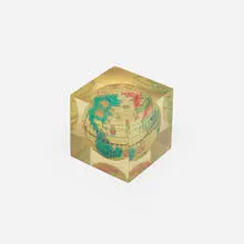 Cubo by Enzo Mari, c. 1965, resin, sold Aug 2023