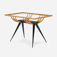 Coffee table by Giuseppe Scapinelli, c. 1950, pau amarello, lacquered wood, sold Aug 2023