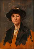 Portrait of Hermina Constance Simpson by André Cluysenaar, oil on panel, offered Apr 2015