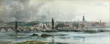 A view of Berwick-upon-Tweed by Frank Watson Wood, watercolour, sold Apr 2015