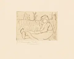 Sitzendes Kind by Paula Modersohn-Becker, Um 1900, Radierung auf Velin, sold Dec 2016