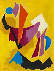 Komposition by Otto Ritschl, 1953, Öl auf Holz, sold Jun 2016