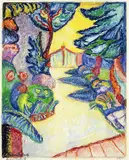 Der Gartenweg by Andreas Jawlensky, 1983, Pastellkreiden auf Papier, sold Dec 2007
