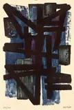 Eau-forte I by Pierre Soulages, 1952, Farbradierung auf Arches-Velin, sold Dec 2007