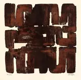 Eau-Forte XI by Pierre Soulages, 1957, Farbradierung auf Rives-Velin, sold May 2008