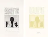 Druck 1 und Druck 2 by Joseph Beuys, 1971, 1 Buchdruck auf gestrichenem Papier und 1 Buchdruck in Schwefel auf Papier, sold May 2008