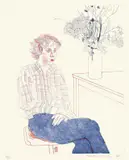 David Hockney, Gregory, 1974, Farbradierung auf Velin