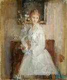 The Green Shawl to be sold together with two nude oil sketches and another of a lady in white by the same hand by Walter Ernest Webster, oil on canvas, sold Apr 2015