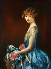 Walter Ernest Webster, La Poupee, to be sold together with the below literature reference, oil on canvas