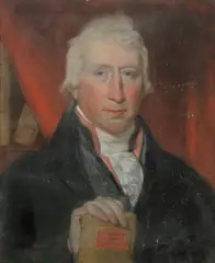 Portrait of a gentleman, traditionally identified as John Milnes of Wakefield, bust-length, in a black coat by John Raphael Smith, pastel on paper laid down on canvas, offered Apr 2015