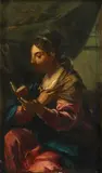 The Virgin Reading by Carlo Maratta, oil on panel, offered Apr 2015