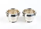 A pair of Louis XV French sterling silver vases by Jan De Villeclair Antoine, 1762, Smooth, offered Feb 2026