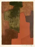 Composition orange et verte by Serge Poliakoff, 1964, Farblithographie auf festem Velin, sold Nov 2010