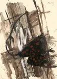 Ohne Titel by Markus Lüpertz, Gouache auf festem Papier, sold Nov 2010