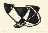 Liegende Kuh (nach links) by Ewald Mataré, 1946, Holzschnitt auf festem Velin, sold Nov 2010