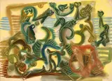 Badende I by Eduard Bargheer, 1947, Aquarell über Bleistift auf Velin, sold May 2011