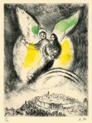 L'Éternel aura pitié de Jacob by Marc Chagall, 1958, Handkolorierte Radierung auf Arches-Velin, sold May 2011