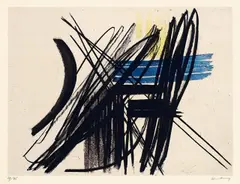 1 by Hans Hartung, 1953, Farbradierung auf Arches-Velin, sold May 2011
