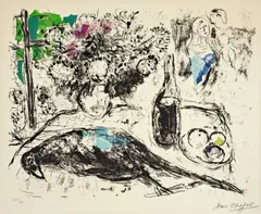 Le Faisan by Marc Chagall, 1966, Farblithographie auf Arches-Velin, sold May 2011