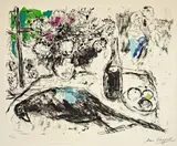 Marc Chagall, Le Faisan, 1966, Farblithographie auf Arches-Velin