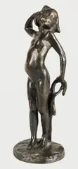 Stehendes Mädchen (L’Enfant) by Bernhard Hoetger, Um 1901, Bronze mit schwarzbrauner Patina. Höhe: 21 cm (8 ¼ in.), sold Nov 2011