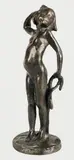 Stehendes Mädchen (L’Enfant) by Bernhard Hoetger, Um 1901, Bronze mit schwarzbrauner Patina. Höhe: 21 cm (8 ¼ in.), sold Nov 2011