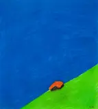 Untitled by Franz Blaas, 1999, oil pastel on paper; framed, sold Oct 2026