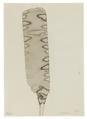 Figur by Hans Bischoffshausen, 1960, India ink wash, watercolor on paper; framed, sold Oct 2026
