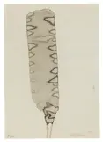 Figur by Hans Bischoffshausen, 1960, India ink wash, watercolor on paper; framed, sold Oct 2026