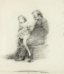 Gottfried Helnwein, Das tägliche Brot des Schlurfs, 1979, India ink, pen on transparent paper; framed