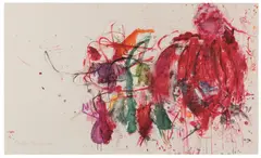 Martha Jungwirth, Die rote Frau, 2006, screen print and lithograph in 24 colours on Pescia-Magnani laid paper; framed