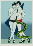 Triangle by Kiki Kogelnik, 1980, silkscreen on paper; framed, sold Oct 2026