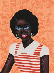 Philip Letsu Komla, Melanin III, 2016, acrylic on canvas; unframed