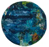 Untitled by Nikolaus Moser, 2000, oil on wood panel; unframed, sold Oct 2026