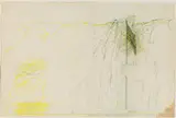 Projekt einer Flagge aus Tarnstoff von Max Peintner und Walter Pichler by Max Peintner, 1970, mixed media on paper; framed, sold Oct 2026
