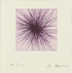 Arnulf Rainer, Neststern, etching on paper; framed