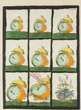 TRRR by Walter Schmögner, 1968, pen, India ink, Newton watercolours on hand-made paper; framed, sold Oct 2026