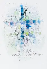 Hans Staudacher, in St. Stefan, 2011, mixed media on paper; framed