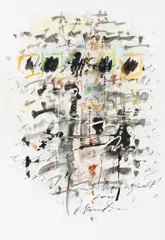 Hans Staudacher, Untitled, 2000, mixed media on paper; framed