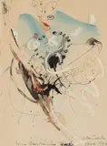 Meine Brasilianische Tanz Diva by Hans Staudacher, 1966, mixed media on paper; framed, sold Oct 2026