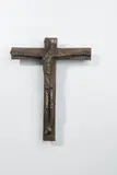 Crucifix by Oswald Stimm, bronze, sold Oct 2026