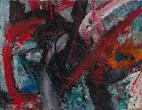 Untitled by Grete Yppen, oil on canvas; framed, sold Oct 2026