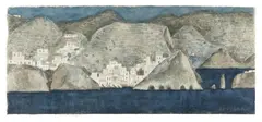 The Dalmatian coast by Herbert Breiter, 1969, watercolour on laid paper; framed, sold Oct 2026
